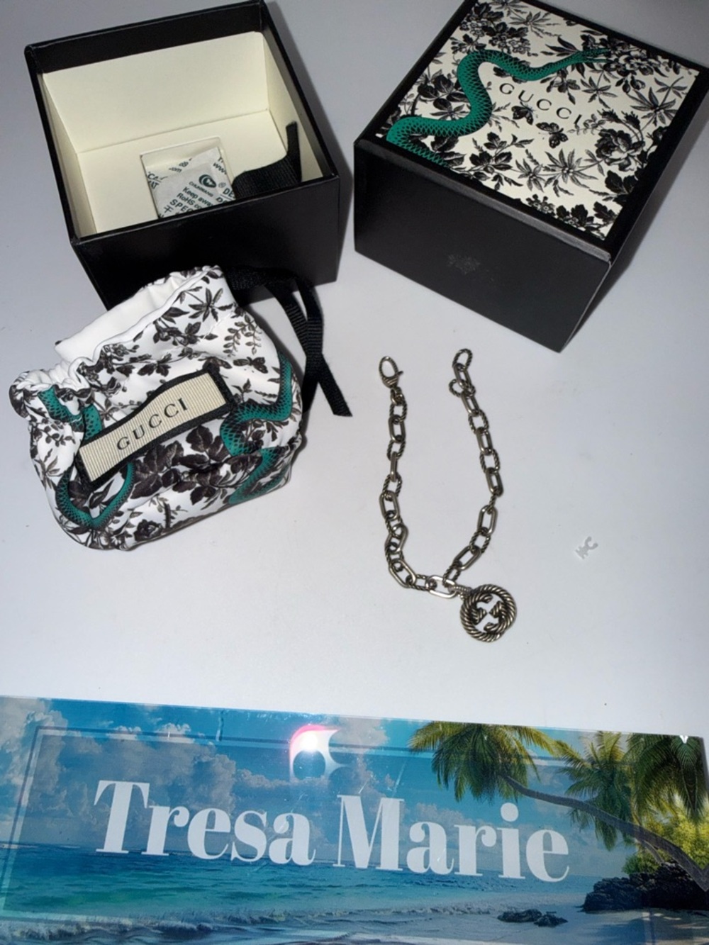 Gucci Twisted Rope Interlocking G Silver Bracelet